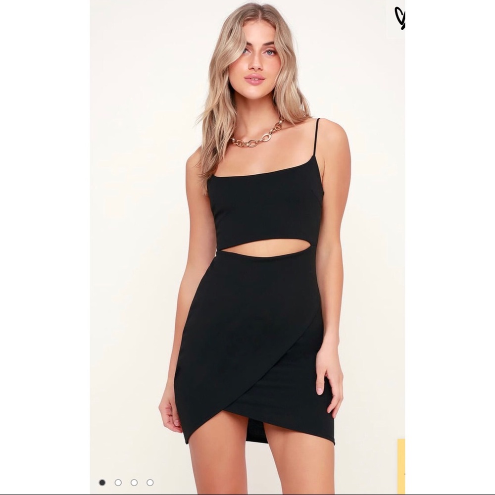 Lulus On The Town Black Cutout Bodycon Dress